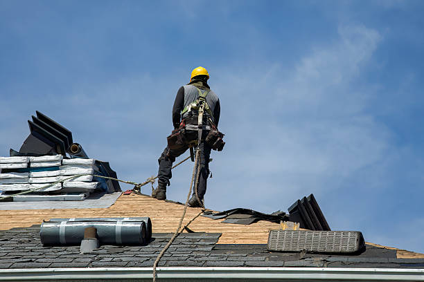 Professional Roof Replacement technician working in Higganum, CT